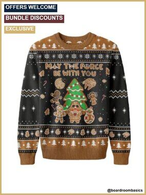 Ugly Christmas Sweater Knit Pullover Crew Neck Long Sleeve